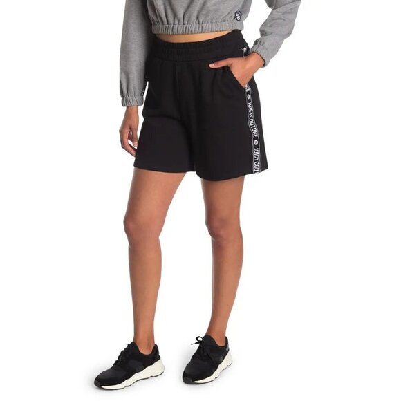 NWT Juicy Couture grey & brand stripe cropped sweatshirt & shorts coord set - Picture 7 of 16